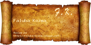 Faluba Kozma névjegykártya